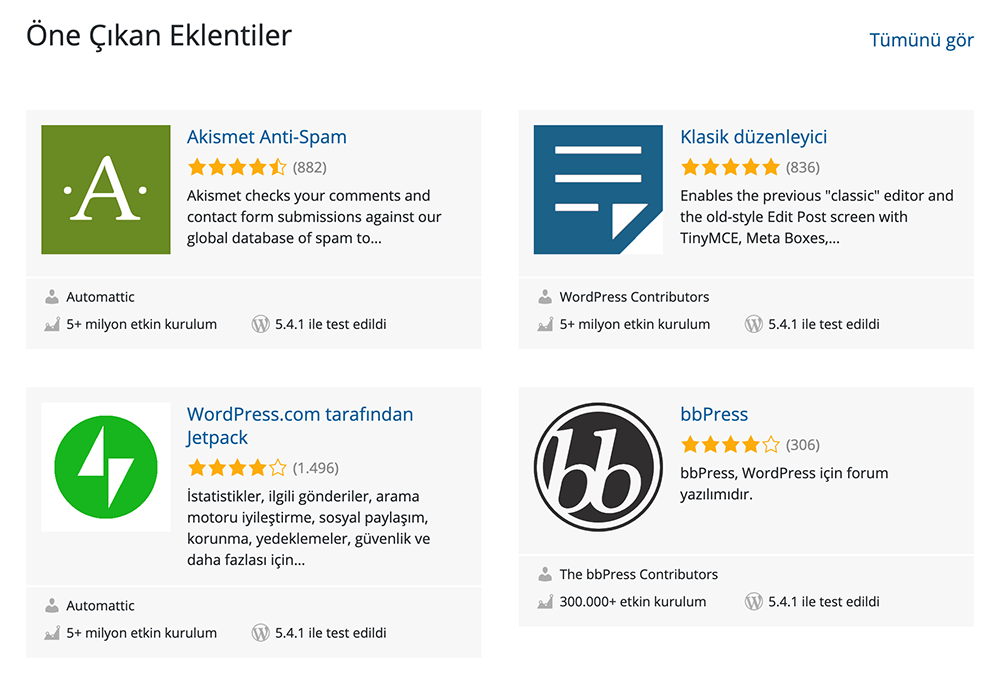 WordPress Eklentileri Hakkında