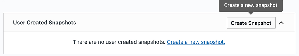 Create Snapshot