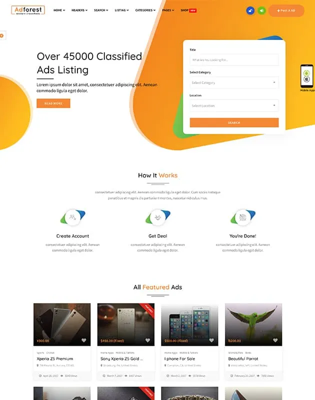 AdForest-Finder-firma-rehberi-wordpress-temasi