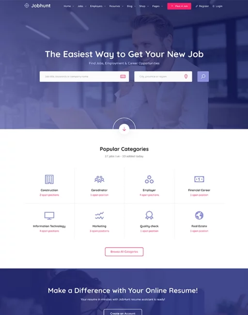 jobhunt-wordpress-firma-rehberi-temasi